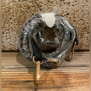 NWT Dune black leather purse/shoulder bag crossbody strap W/Gold Hardware